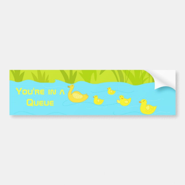 Quacking ducks bumper sticker (Front)