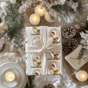 Quacking Xmas Duck Letter Q Christmas Wrapping Paper