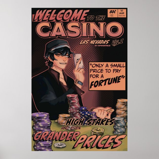 Quackity Casino Dream SMP Las Nevadas Comic Poster (Front)