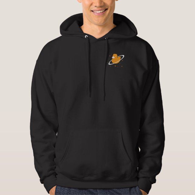 Quackity Merch Planet Duck Black Hoodie Hooded Swe (Front)