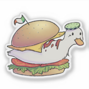 Quacky patty sticker