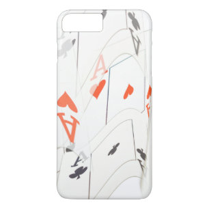 Quad Aces Poker Cards Pattern, iPhone 8 Plus/7 Plus Case