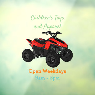 Quad bike atv cartoon illustration