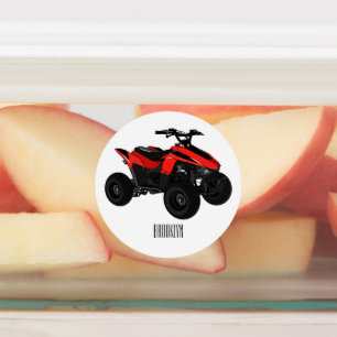 Quad bike atv cartoon illustration