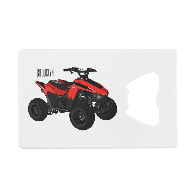 Quad bike atv cartoon illustration  (Front (Horizontal))