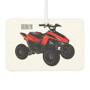 Quad bike atv cartoon illustration  car air freshener