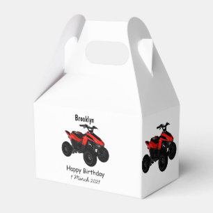 Quad bike atv cartoon illustration favour box