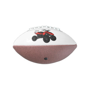 Quad bike atv cartoon illustration football