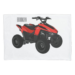 Quad bike atv cartoon illustration  pillowcase