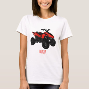 Quad bike atv cartoon illustration T-Shirt