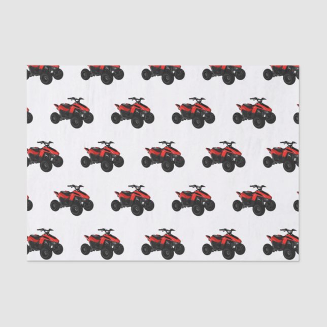 Quad bike atv cartoon illustration  tissue paper (Front)