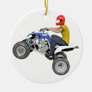 Quad Bike ATV in Side Profile Ceramic Ornament