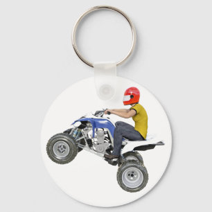 Quad Bike ATV in Side Profile Key Ring