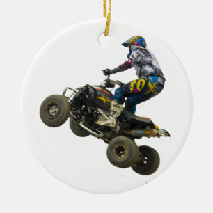 quad bike ceramic tree decoration