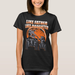 Quad Bike - Father and Daughter ATV Girl T-Shirt