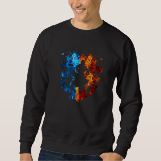 Quad Bike Red Blue Fire Quad Bike Rider Sweatshirt