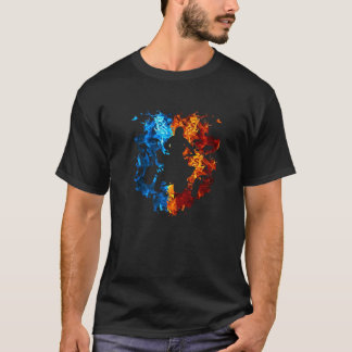 Quad Bike Red Blue Fire Quad Bike Rider T-Shirt