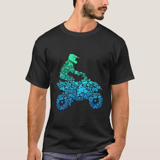 Quad Biker Atv 4 Wheeler Quad For And T-Shirt (Front)