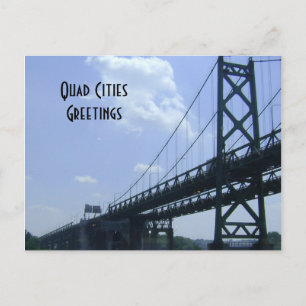 Quad Cities Greetings Postcard