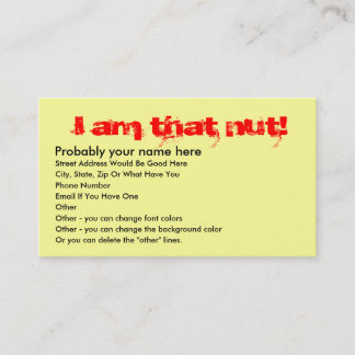 Quad Nut ATV Business Card