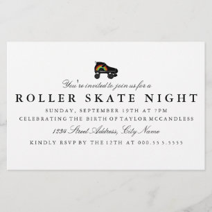 quad roller skate rainbow