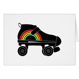 quad roller skate rainbow