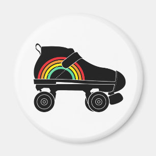 quad roller skate rainbow magnet