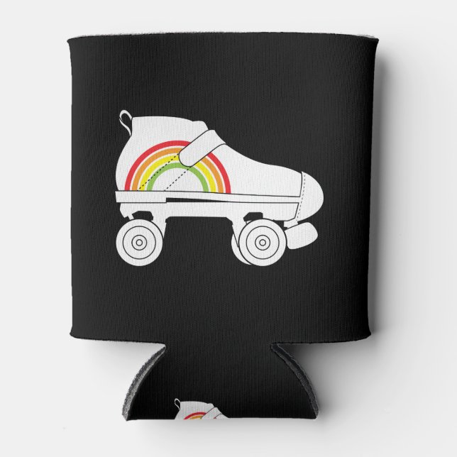 quad skate rainbow can cooler (Front)
