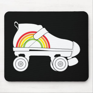 quad skate rainbow mouse pad