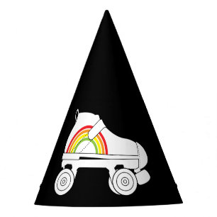 quad skate rainbow party hat