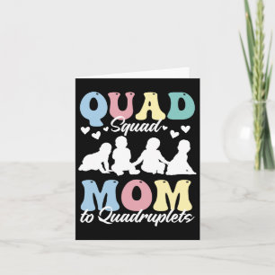 Quad Squad Mum To Quadruplets Mami Mama Mummy Moth Card
