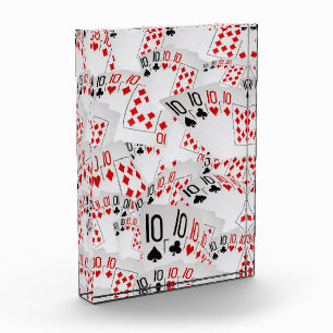 Quad Tens Poker Cards Layered, Photo Block