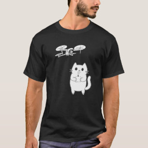 Quadcopter Drone Pilot Cat Drone Racing Cat Drone T-Shirt
