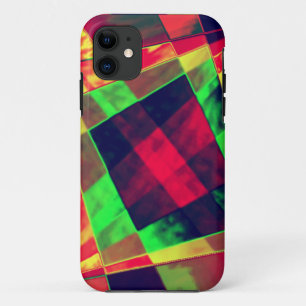 Quadrados e retângulos coloridos e inclinados. iPhone 11 case