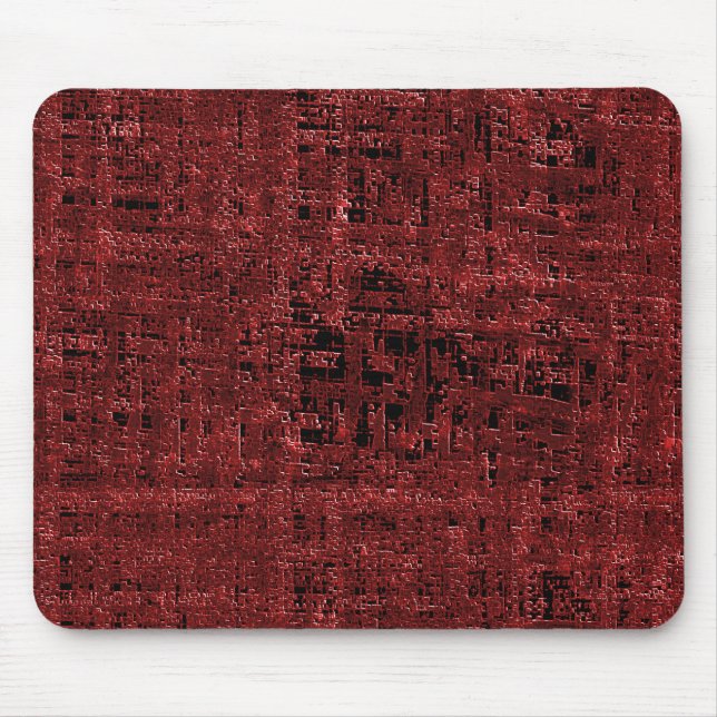 Quadrados pequenos vermelho sobrepostos encharcado mouse pad (Front)