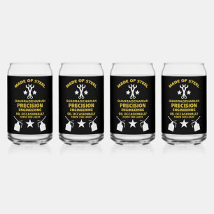 Quadragenarian Birthday Can Glass