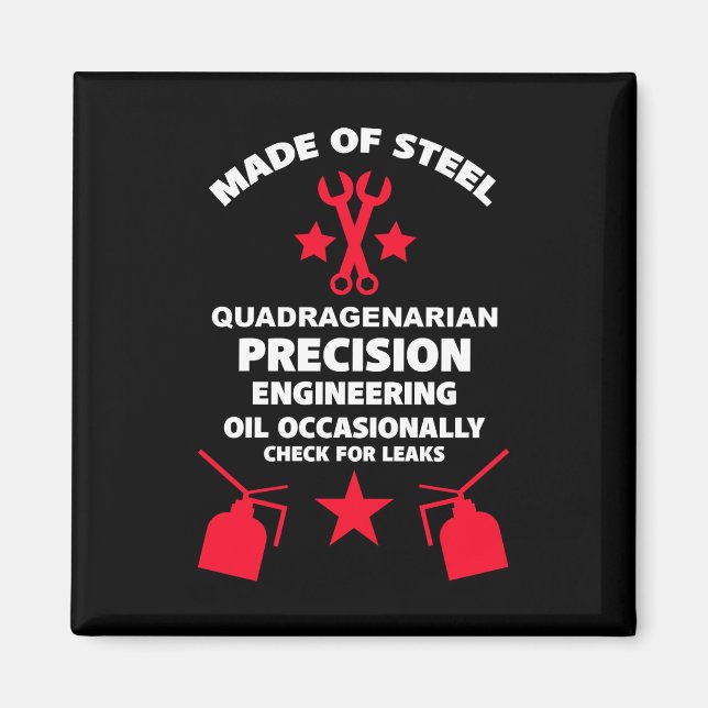 Quadragenarian Birthday Magnet (Front)