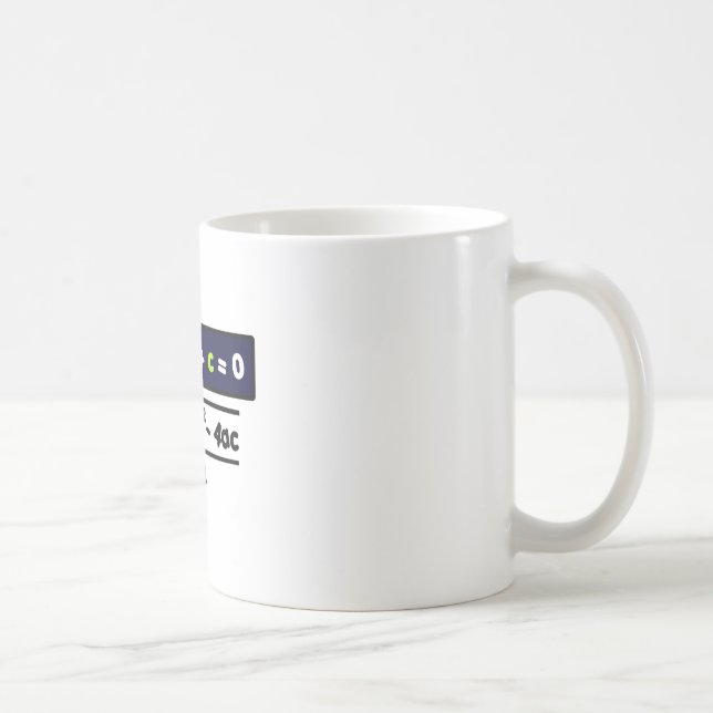 Quadratic equation coffee mug (Right)