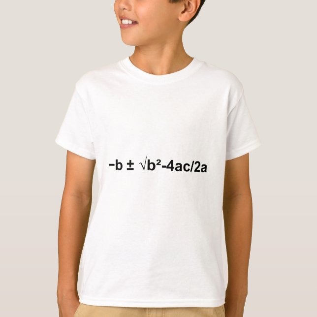 Quadratic Formula Math Mathematical Physics T-Shirt (Front)