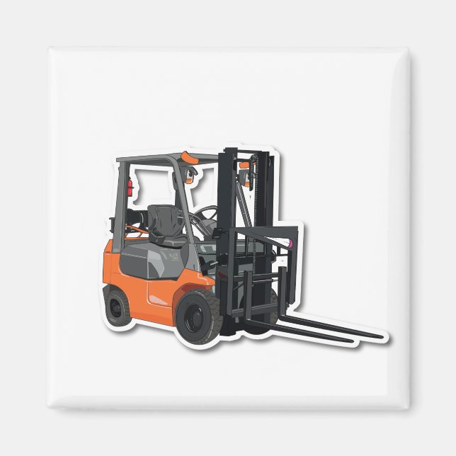 quadratic refrigerator magnet with forklift (Front)