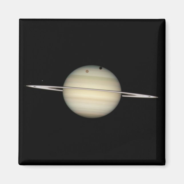 Quadruple Saturn Moon Transit Magnet (Front)