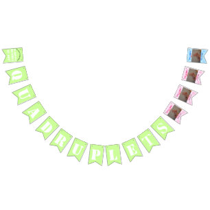 Quadruplet Girl's Boy Bunting Banner