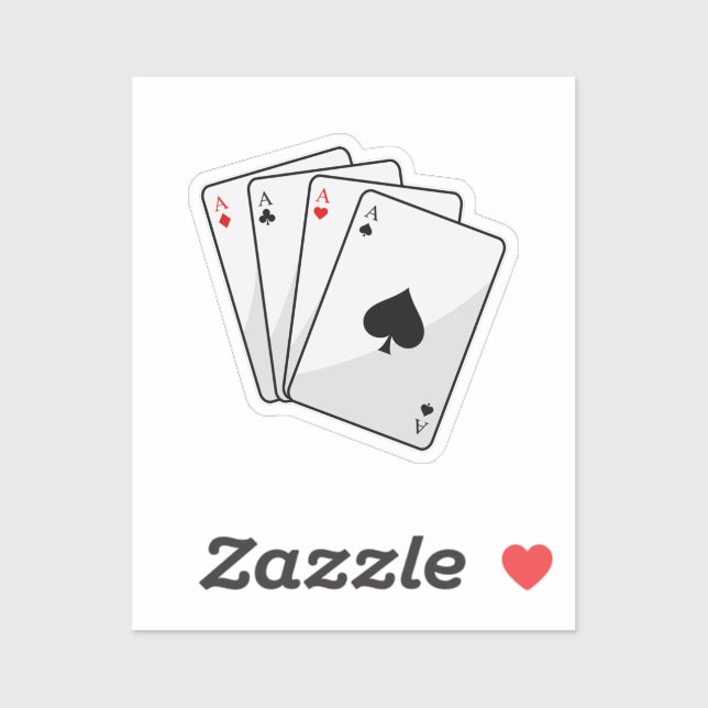 Quadruplets Aces Poker cards at Poker (Sheet)