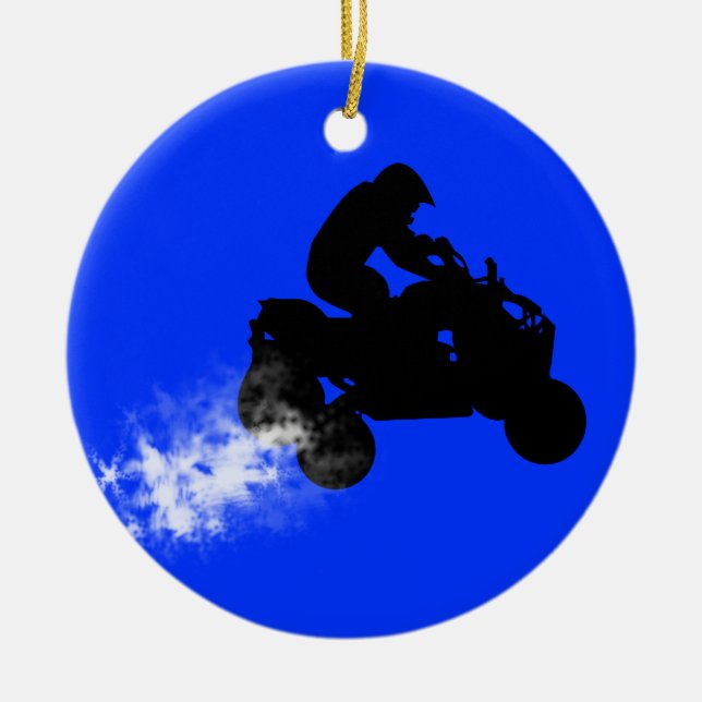 quads ceramic ornament (Front)