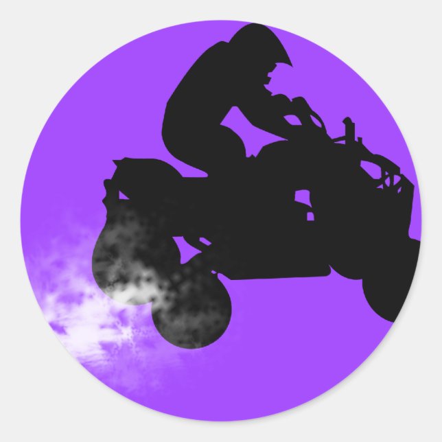 quads. classic round sticker (Front)