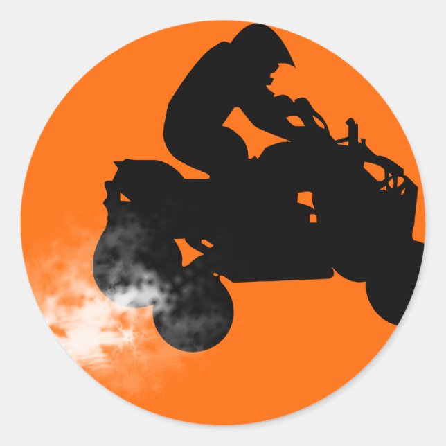 quads. classic round sticker (Front)