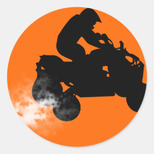 quads. classic round sticker