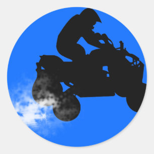 quads. classic round sticker