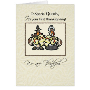 Quads First Thanksgiving Turkey Family