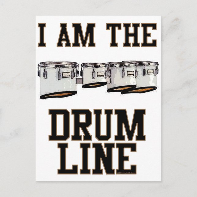 Quads: I Am The Drum Line Postcard (Front)
